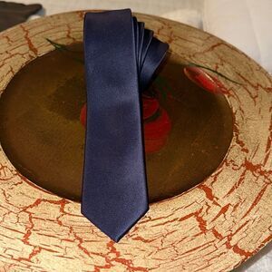 Jacob Alexander Midnight Blue 100 Microfiber Skinny Thin Tie